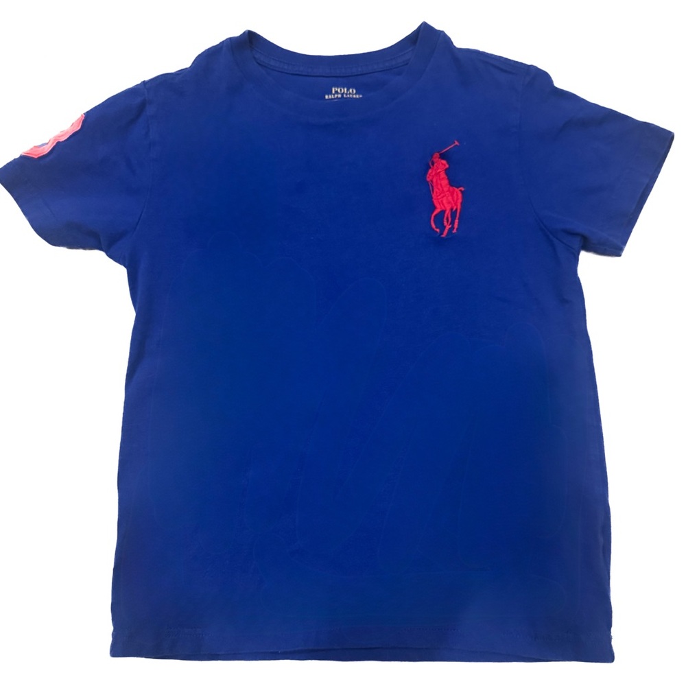 Polo by Ralph Lauren Kids Royal Blue Tee with Red Logo